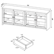 Pemberly Row 3-piece Engineered Wood Entertainment Center in Black