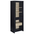 Pemberly Row 3-piece Engineered Wood Entertainment Center in Black