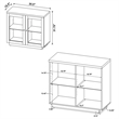 Pemberly Row 2-door Glass Front Engineered Wood Accent Cabinet in Light Oak