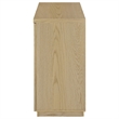 Pemberly Row 2-door Glass Front Engineered Wood Accent Cabinet in Light Oak