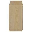 Pemberly Row 2-door Glass Front Engineered Wood Accent Cabinet in Light Oak