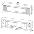 Pemberly Row 79-inch Engineered Wood TV Stand Fireplace in Dark Pine