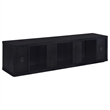 Pemberly Row 79-inch Engineered Wood TV Stand Fireplace in Black
