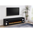 Pemberly Row 79-inch Engineered Wood TV Stand Fireplace in Black