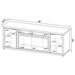 Pemberly Row 60-inch 2-door Engineered Wood TV Stand Fireplace in Mango