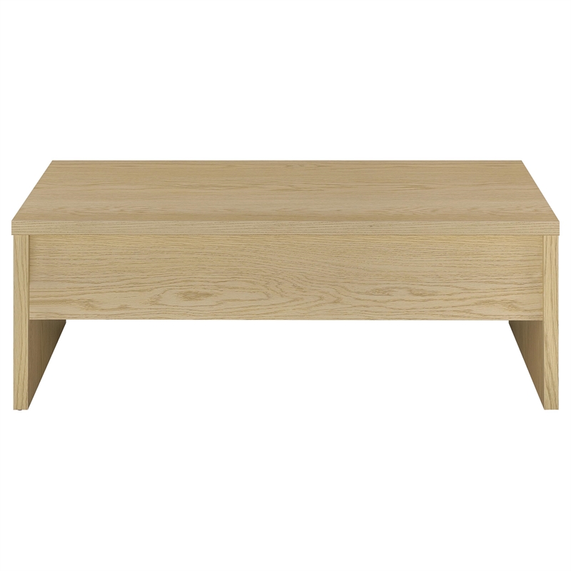 Pemberly Row 3-piece Engineered Wood Lift Top Coffee Table Set in Light Oak