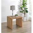Pemberly Row Engineered Wood Accent Side End Table in Mango Brown