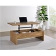 Pemberly Row Engineered Wood Lift Top Cocktail Coffee Table in Mango