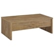 Pemberly Row Engineered Wood Lift Top Cocktail Coffee Table in Mango