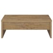 Pemberly Row Engineered Wood Lift Top Cocktail Coffee Table in Mango