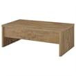 Pemberly Row Engineered Wood Lift Top Cocktail Coffee Table in Mango