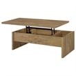 Pemberly Row Engineered Wood Lift Top Cocktail Coffee Table in Mango