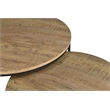 Pemberly Row 2-piece Round Engineered Wood Nesting Coffee Table in Mango