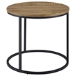 Pemberly Row Round Engineered Wood Occasional Side End Table in Mango Brown