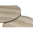 Pemberly Row 2-piece Round Nesting Coffee Table in Distressed Pine
