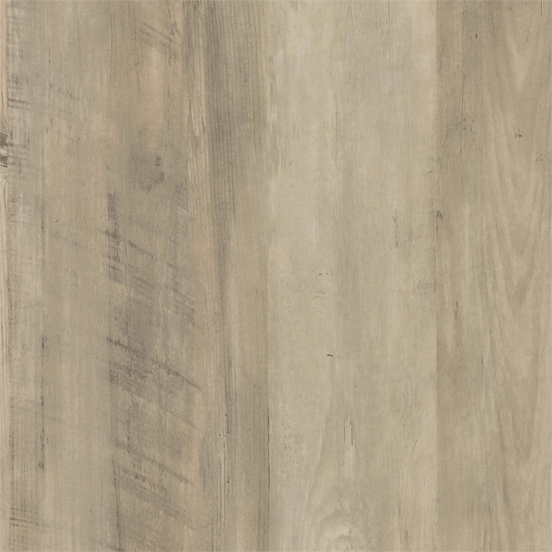 Pemberly Row Round Engineered Wood Side End Table in Distressed Pine