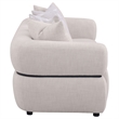 Pemberly Row 84-inch Fabric Upholstered Round Arm Sofa in Beige
