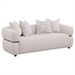 Pemberly Row 2-piece Fabric Upholstered Round Arm Sofa Set in Beige