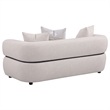 Pemberly Row 2-piece Fabric Upholstered Round Arm Sofa Set in Beige