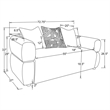 Pemberly Row 2-piece Fabric Upholstered Round Arm Sofa Set in Beige