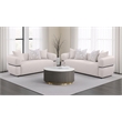 Pemberly Row 2-piece Fabric Upholstered Round Arm Sofa Set in Beige