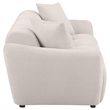 Pemberly Row Chenille Upholstered Grid-Tufted Splayed Arm Sofa in Beige