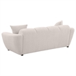 Pemberly Row 3-piece Upholstered Chenille Splayed Arm Sofa Set in Beige