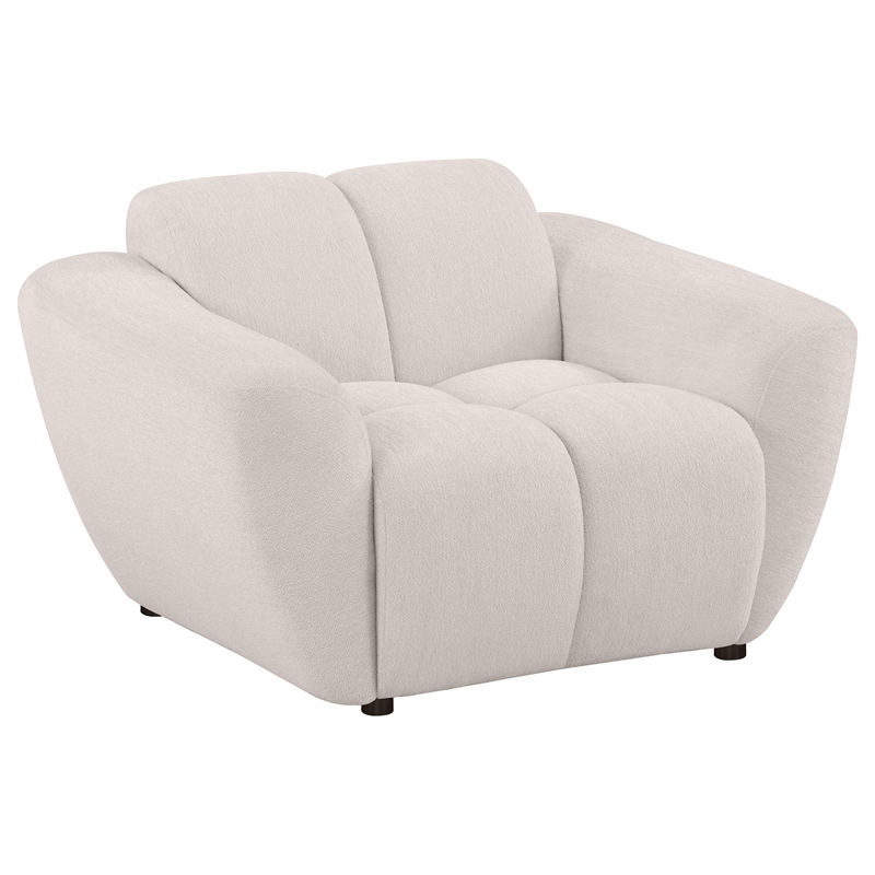 Pemberly Row 3-piece Upholstered Chenille Splayed Arm Sofa Set in Beige