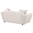 Pemberly Row Upholstered Chenille Splayed Arm Loveseat in Beige