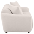 Pemberly Row Upholstered Chenille Splayed Arm Loveseat in Beige