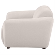 Pemberly Row Upholstered Chenille Splayed Arm Accent Chair in Beige