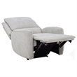 Pemberly Row Chenille Fabric Upholstered Power Recliner in Dove Gray