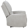 Pemberly Row Chenille Fabric Upholstered Power Recliner in Dove Gray