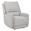 Pemberly Row Chenille Fabric Upholstered Power Recliner in Dove Gray