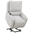 Pemberly Row Chenille Upholstered Dual Power Lift Recliner in Dove Gray