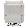 Pemberly Row Chenille Upholstered Dual Power Lift Recliner in Dove Gray