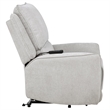Pemberly Row Chenille Upholstered Dual Power Lift Recliner in Dove Gray