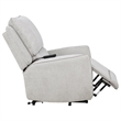 Pemberly Row Chenille Upholstered Dual Power Lift Recliner in Dove Gray