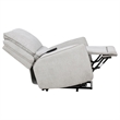 Pemberly Row Chenille Upholstered Dual Power Lift Recliner in Dove Gray