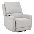 Pemberly Row Chenille Upholstered Dual Power Lift Recliner in Dove Gray