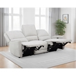 Pemberly Row Chenille Fabric Upholstered Power Reclining Sofa in Gray