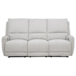 Pemberly Row Chenille Fabric Upholstered Power Reclining Sofa in Gray