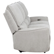 Pemberly Row Chenille Fabric Upholstered Power Reclining Sofa in Gray