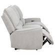 Pemberly Row Chenille Fabric Upholstered Power Reclining Sofa in Gray