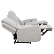 Pemberly Row Chenille Fabric Upholstered Power Reclining Sofa in Gray