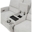 Pemberly Row 2-piece Chenille Fabric Power Reclining Sofa Set in Dove Gray