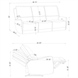 Pemberly Row 2-piece Chenille Fabric Power Reclining Sofa Set in Dove Gray