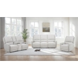 Pemberly Row 3-piece Chenille Fabric Power Reclining Sofa Set in Dove Gray
