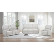 Pemberly Row 3-piece Chenille Fabric Power Reclining Sofa Set in Dove Gray
