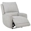 Pemberly Row 3-piece Chenille Fabric Power Reclining Sofa Set in Dove Gray